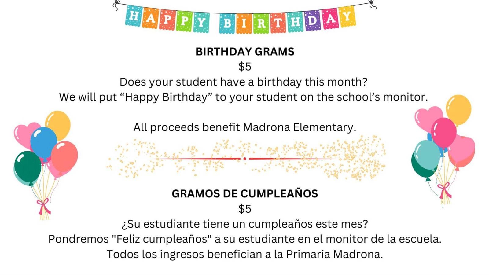  Birthday Grams